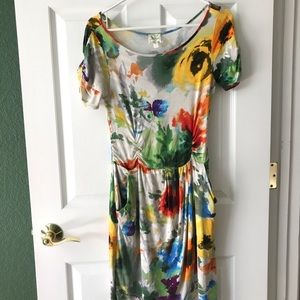 Anthropologie floral dress EUC with pockets